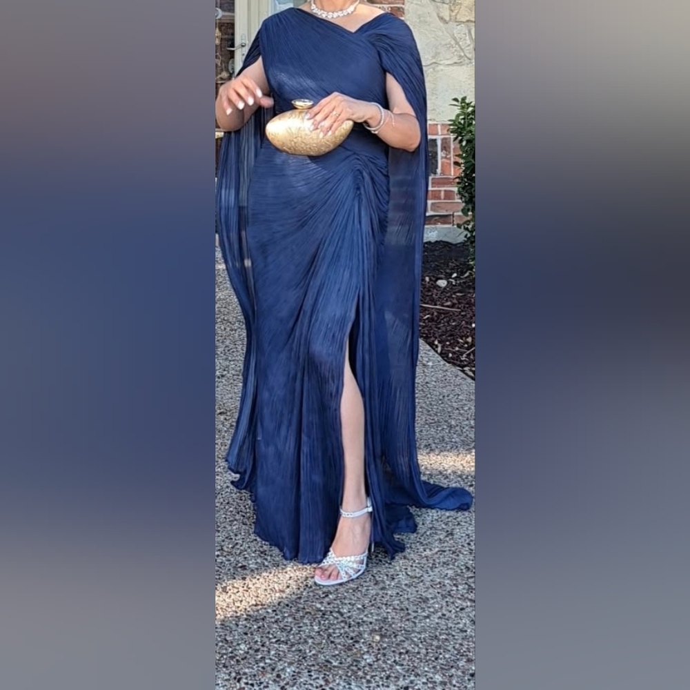 Elegant Navy Evening Gown Marmar Halim Inspired